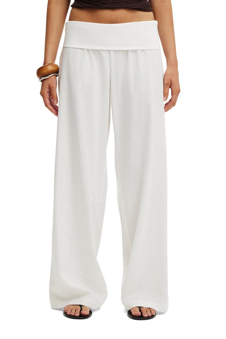 Women's Haven Fold Over Pant, Main, color, White