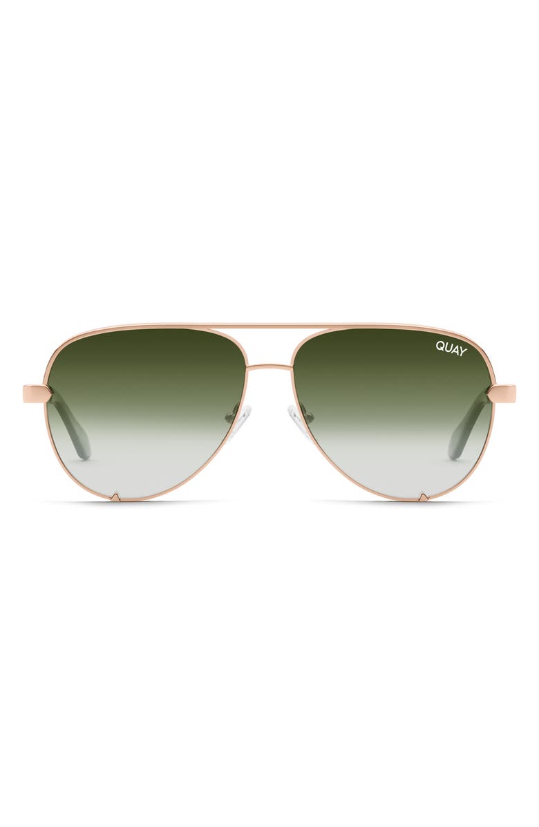 QUAY High Key Links 60mm Polarized Aviator Sunglasses, Main, color,