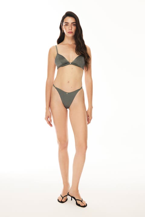 Silk Triangle Thong