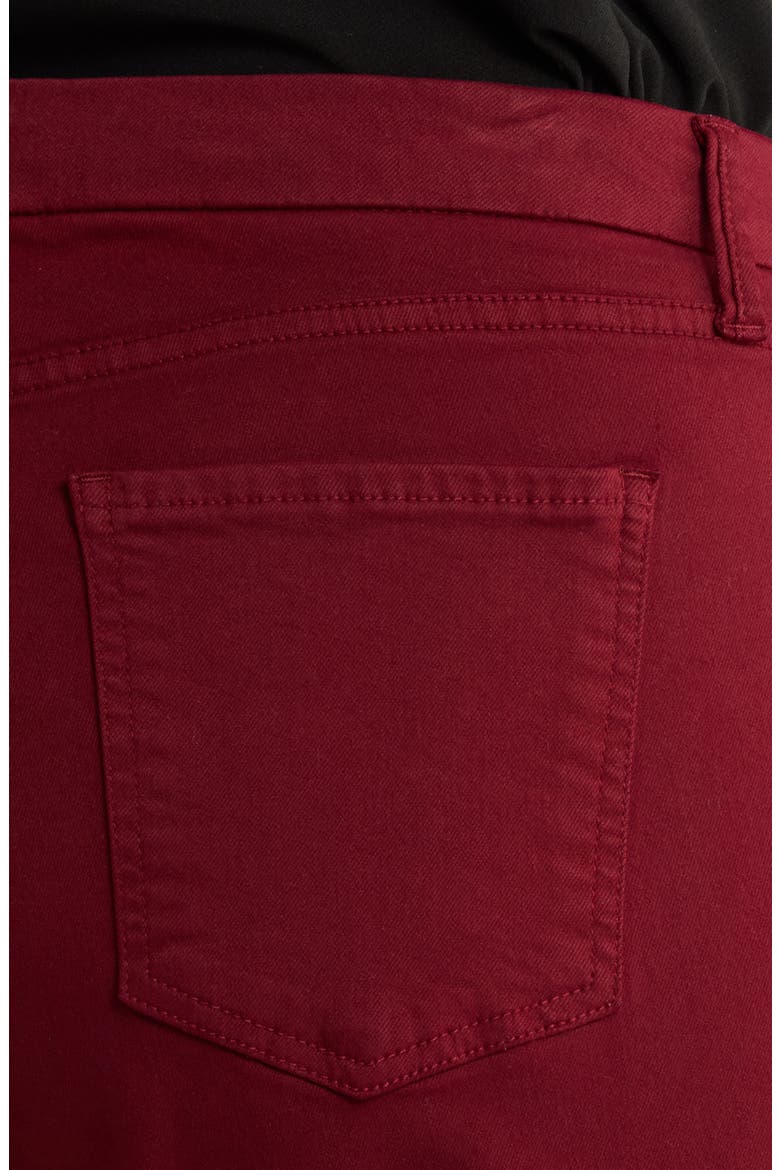 Meg Fab Ab Raw Hem High Waist Ankle Wide Leg Jeans, Alternate, color, MAROON