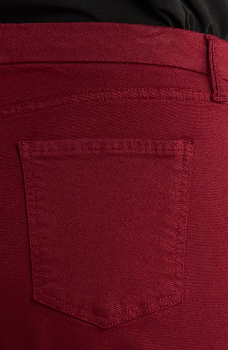 KUT from the Kloth Meg Fab Ab Raw Hem High Waist Ankle Wide Leg Jeans, Alternate, color, Maroon