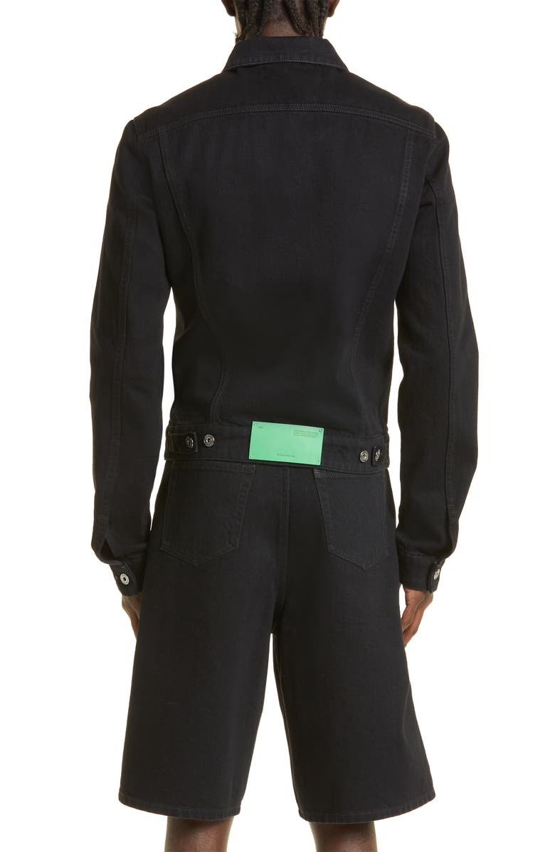 Off-White Varsity Patch Denim Jacket, Alternate, color, 