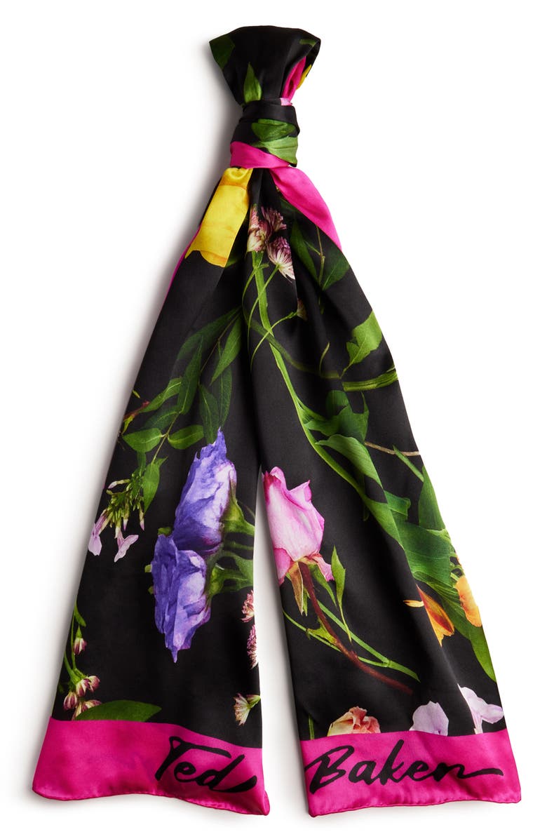 Ted Baker London Amie Floral Silk Scarf, Alternate, color, 