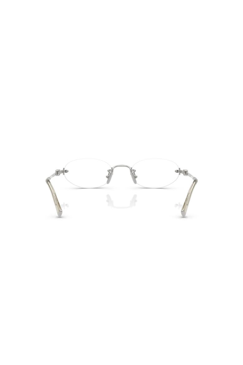 51mm Oval optical glasses, Alternate, color, Silver