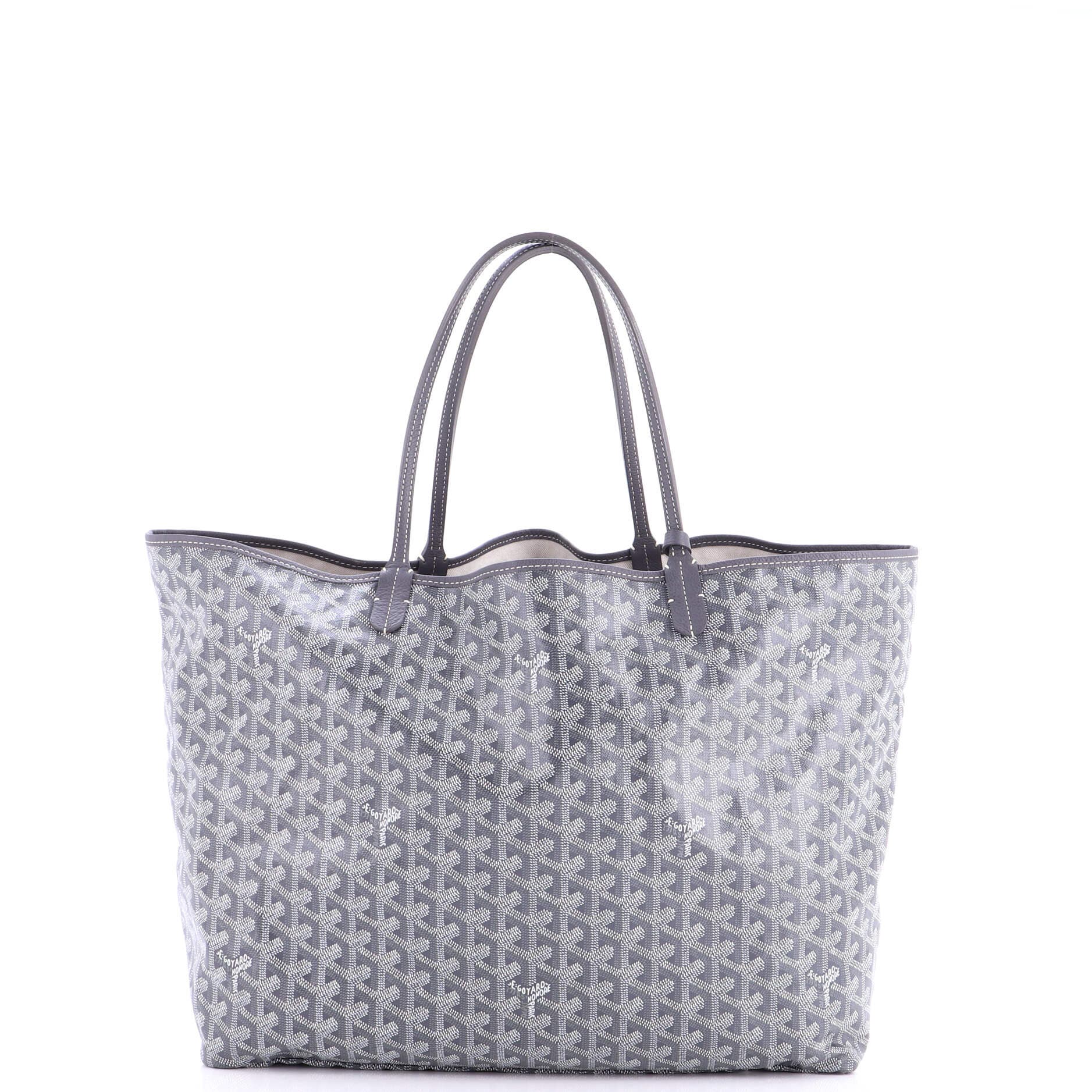 Pre-Owned Goyard Saint Louis Tote Coated Canvas GM, Main, color, Gray