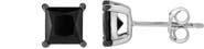 LuvMyJewelry Kiri 1.9CT Princess Cut Black Spinel Stud Earrings 925 Silver