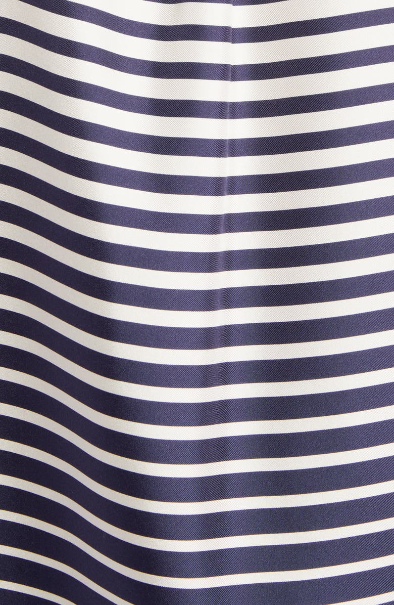 Valentino Stripe Tie Neck Silk Blouse, Alternate, color,