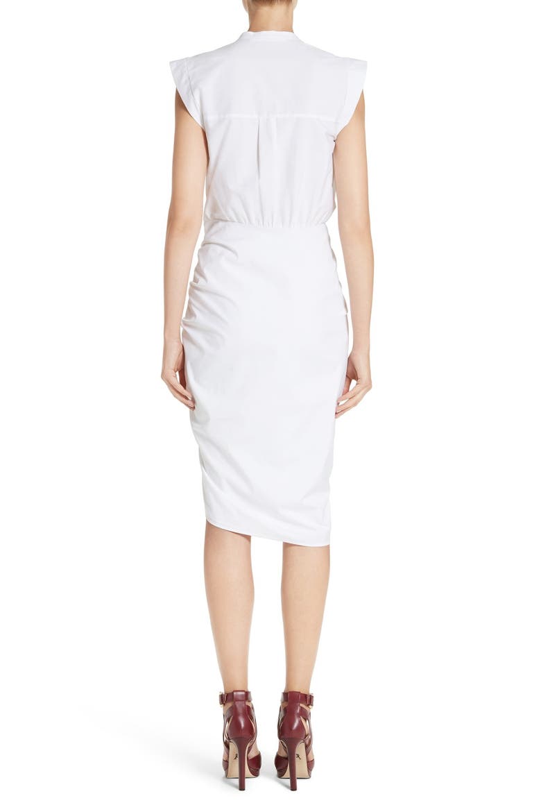Ruched Shirtdress, Alternate, color, WHITE