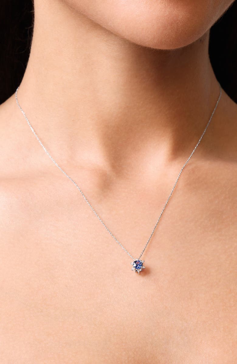 Bony Levy El Mar Pendant Necklace, Alternate, color, 18K White Gold/ Sapphire