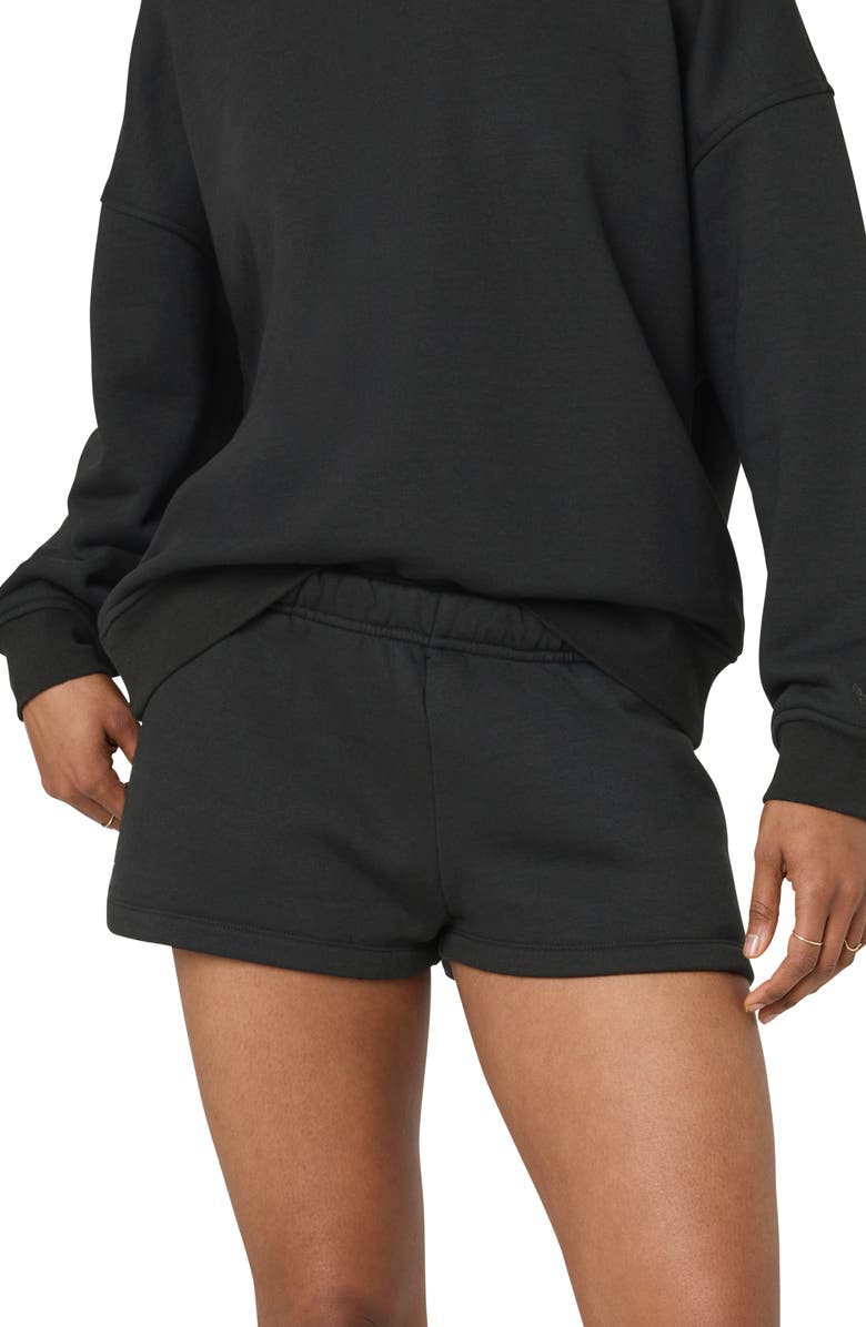 Florence by Mills Cozy Crush Sweat Shorts, Main, color, Black