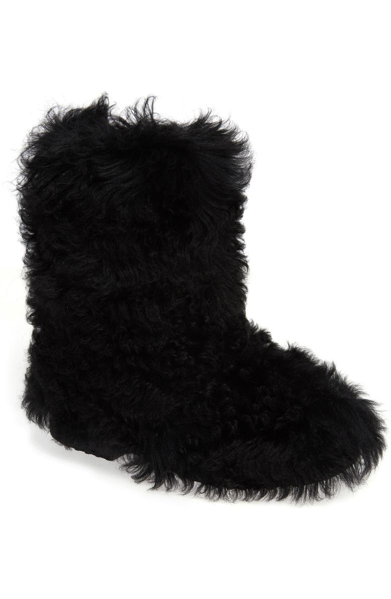 Saint Laurent Genuine Shearling Boot, Main, color,