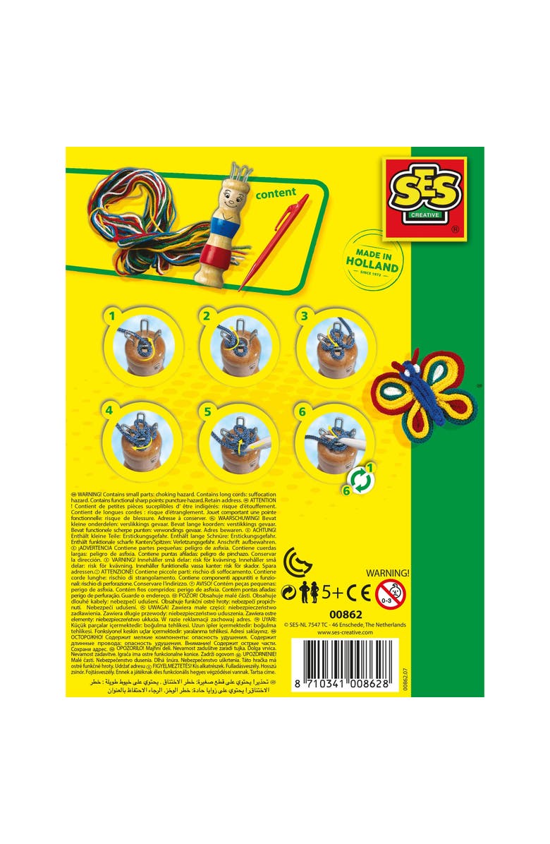 SES Creative French Knitting Kit Learn To Knit For Kids, Ages 5+, Alternate, color, Multicolored