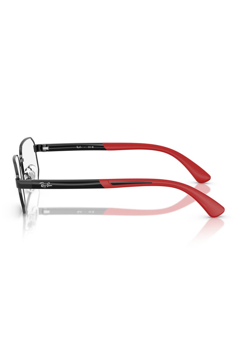 Kids' 48mm Irregular Optical Glasses, Alternate, color, BLACK