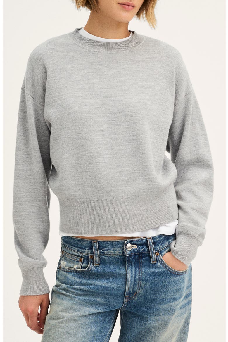 Relaxed Crewneck Wool Blend Sweater, Main, color, MEDIUM HTR GREY