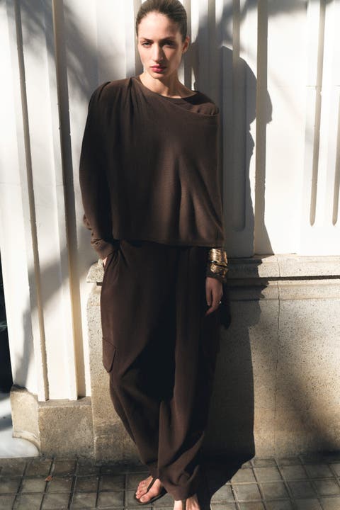 Lyocell-blend cargo pants