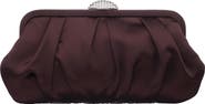 Nina Concord Pleated Satin Frame Clutch