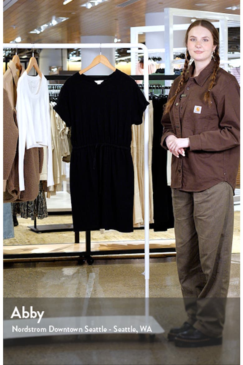 Drawstring Waist Organic Cotton T-Shirt Dress video