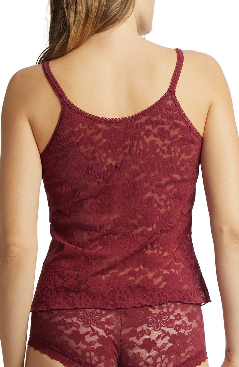 Hanky Panky Daily Lace Sheer Camisole, Alternate, color, Lipstick Red