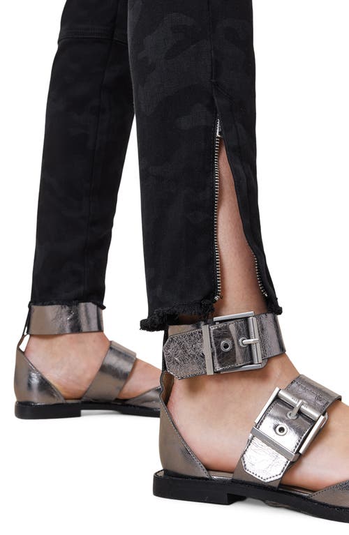 Shop Allsaints Duran Skinny Fit Cargo Jeans In Camo Black
