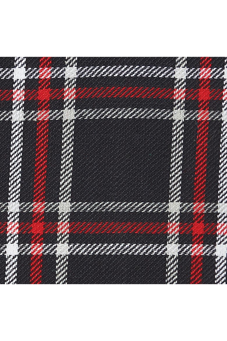 27' X 18" Poinsetta Plaid Woven Cotton Kitchen Dish Towel Red White and Black Plaid, Alternate, color, Black