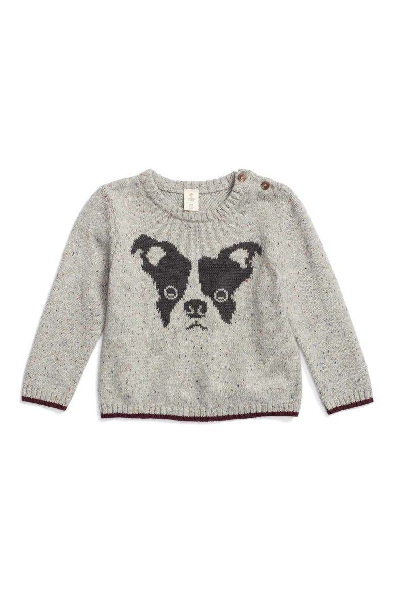 Intarsia Knit Dog Sweater, Main, color, GREY ASH HEATHER DOG