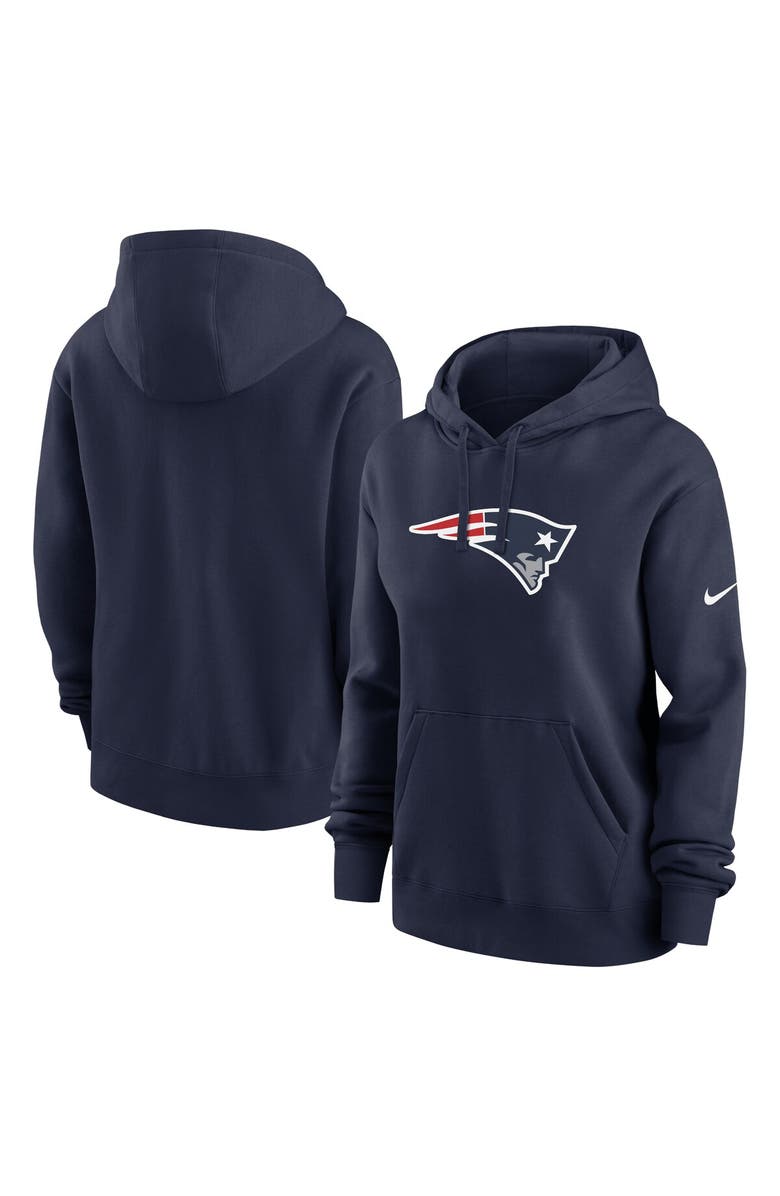 Nike Women's Nike Navy New England Patriots Club Fleece Pullover Hoodie, Alternate, color, Navy