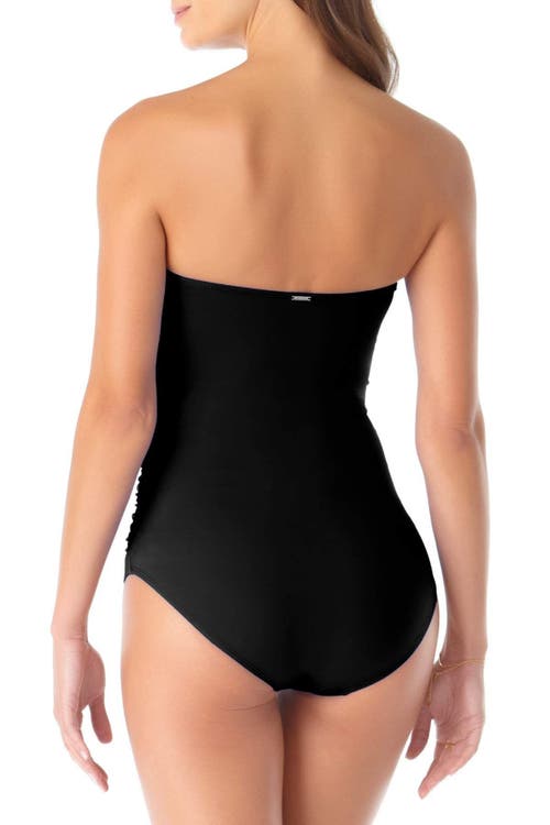 ANNE COLE TWIST FRONT SHIRRED ONE PIECE SWIMSUIT