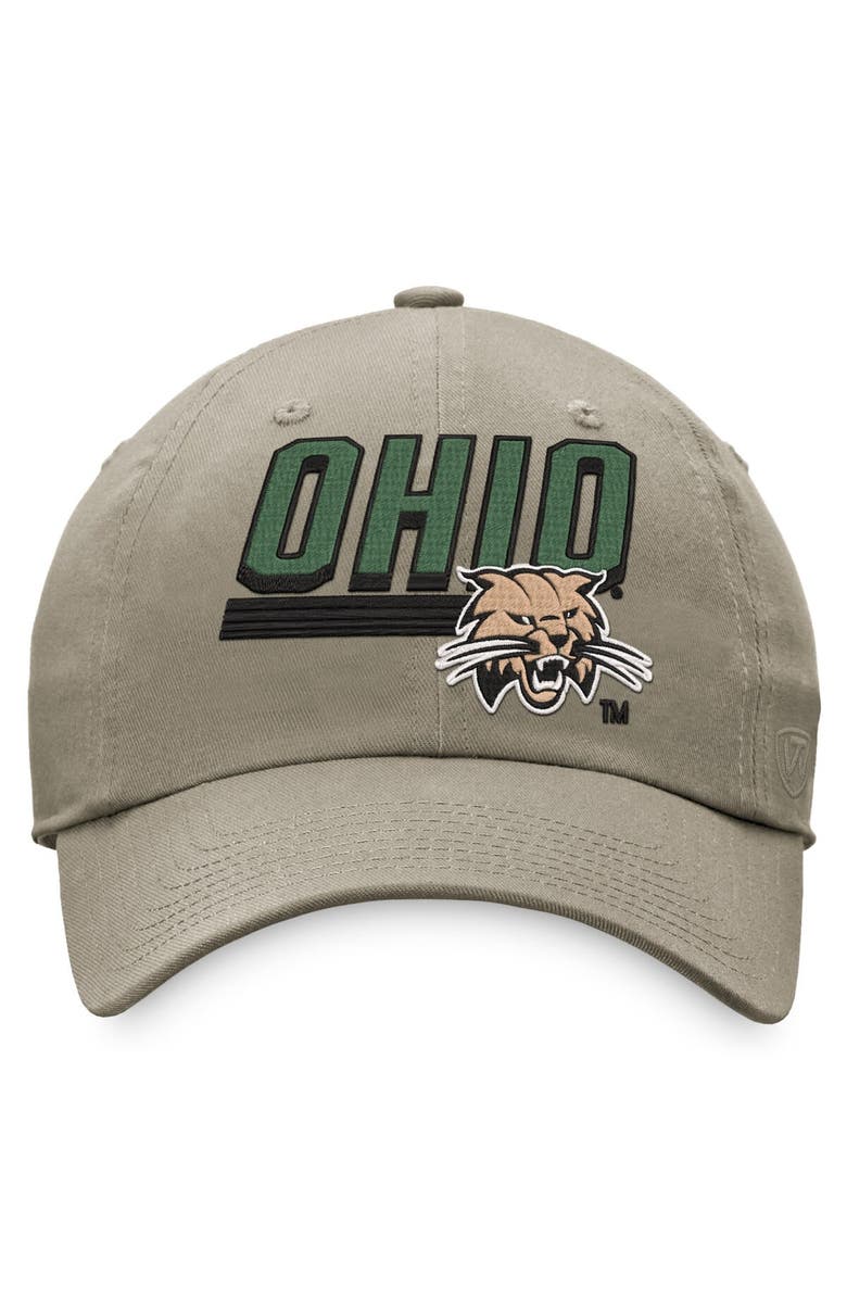 TOP OF THE WORLD Men's Top of the World Khaki Ohio Bobcats Slice Adjustable Hat, Alternate, color, 