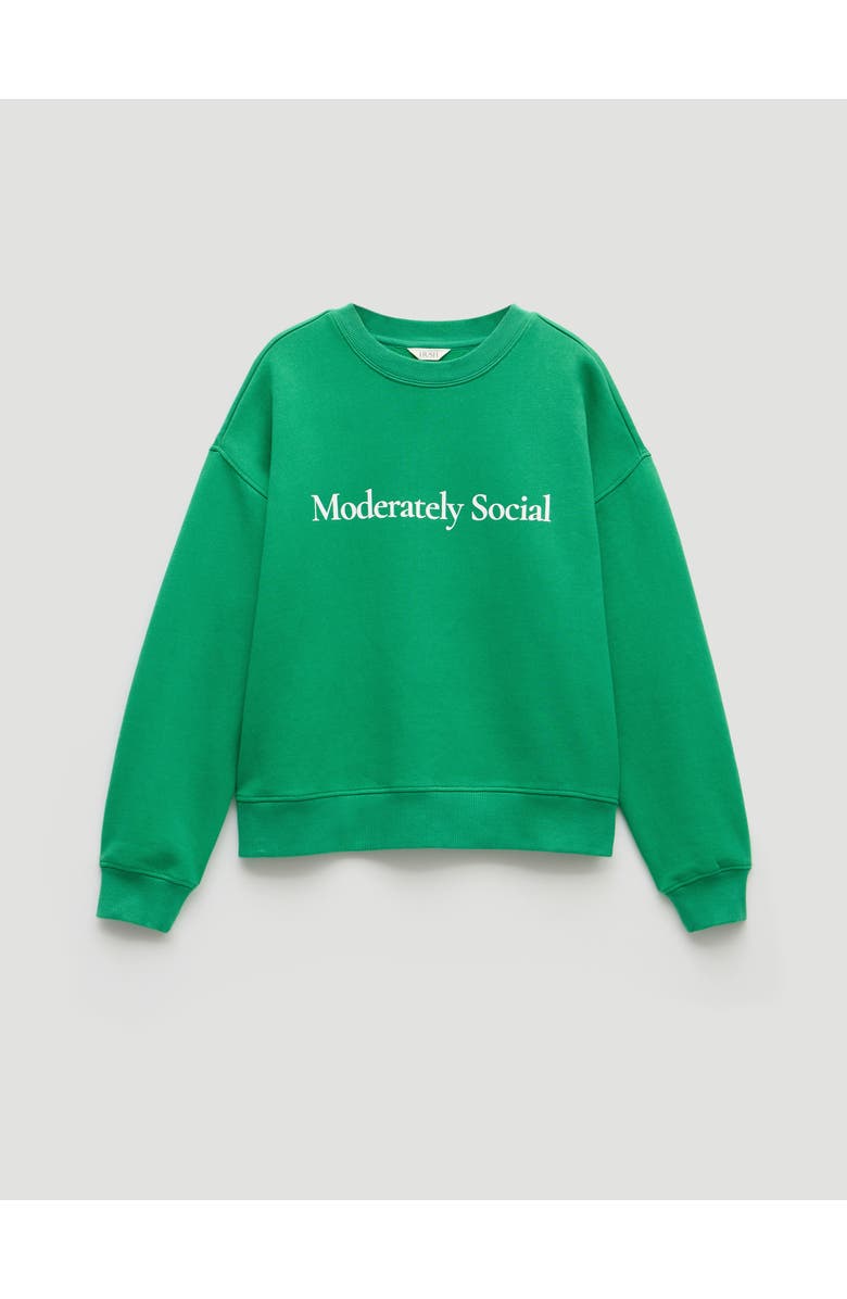 Hush Social In Theory Graphic Sweatshirt, Alternate, color, Bright Green