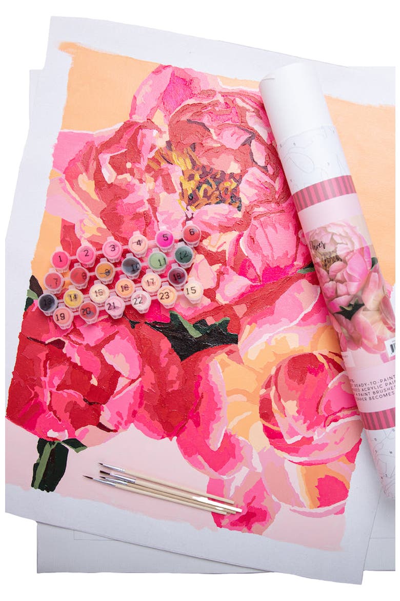 Petal Power Paint by Numbers Kit, Main, color, Pink / Peach