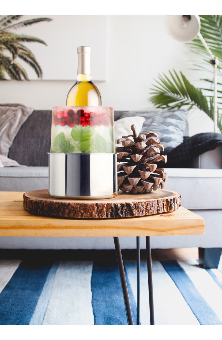 FINAL TOUCH Stainless Steel Ice Bottle Chiller, Alternate, color, Silver