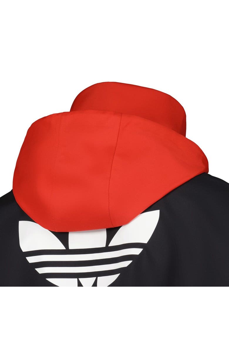 Men's adidas Originals Red/Black Manchester United Hoodie Full-Zip Bench Jacket, Alternate, color, Red