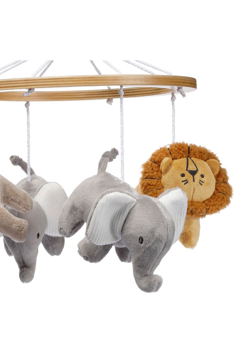 Jungle Adventure Elephant/Lion Musical Baby Crib Mobile Soother Toy, Alternate, color, Multicolor