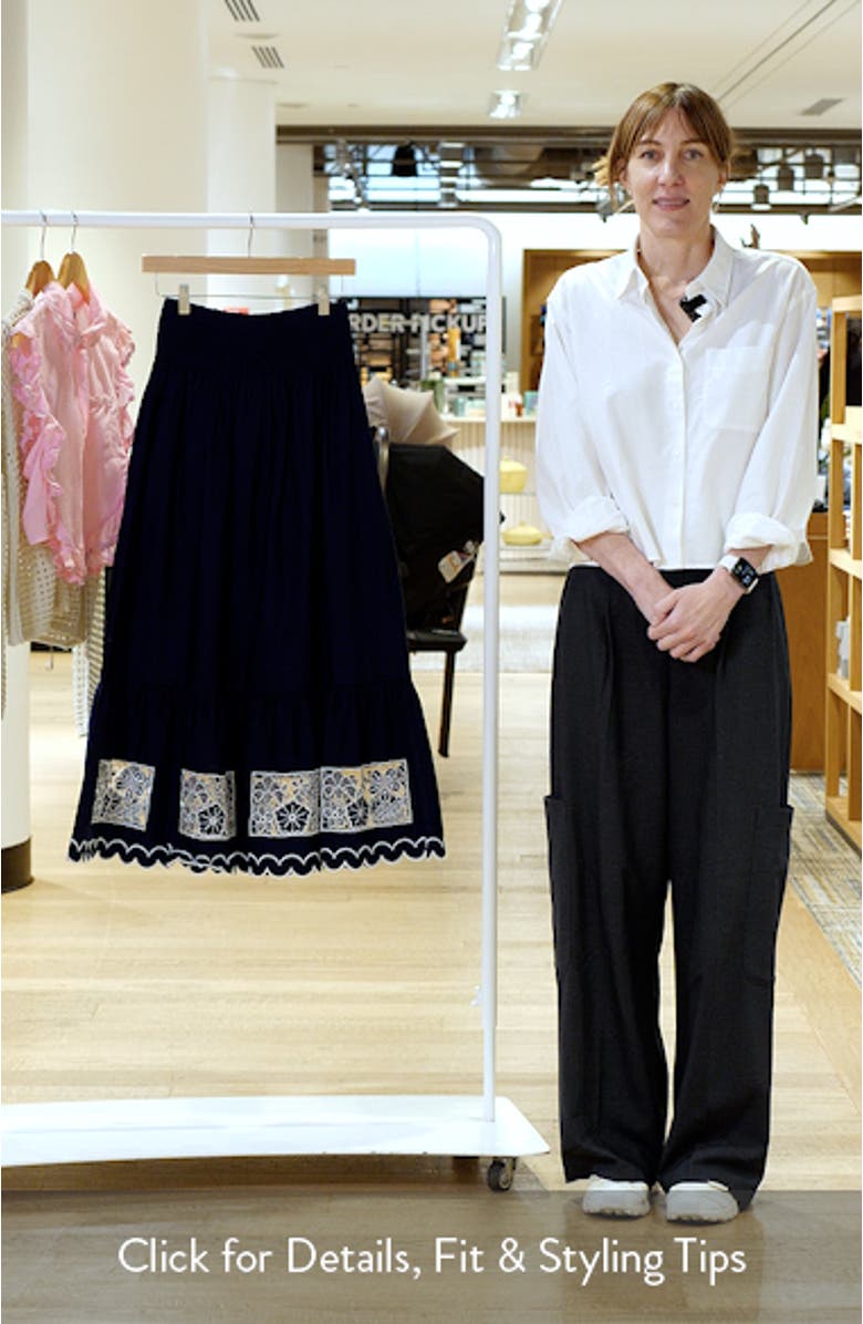 Nolan Embroidered Maxi Skirt, sales video thumbnail
