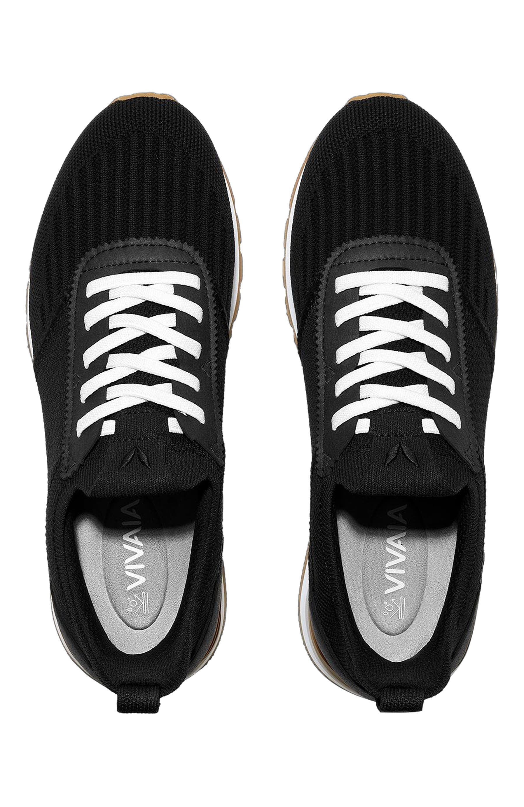 VIVAIA Mix-Texture Slip-On Sneakers, Alternate, color, Black