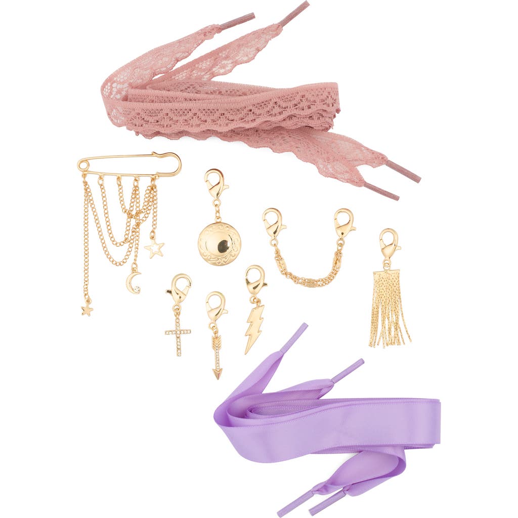 Leith 9-piece Shoe Lace Charm Set In Gold