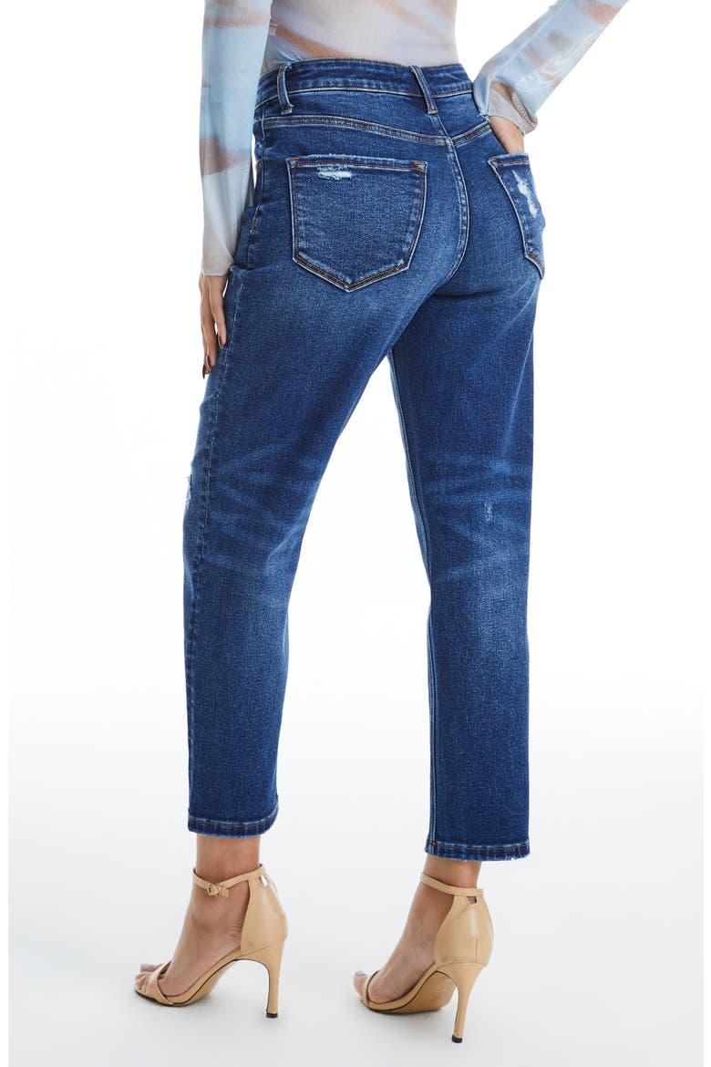 High Waist Tapered Mom Jeans, Alternate, color, BLUEBELL