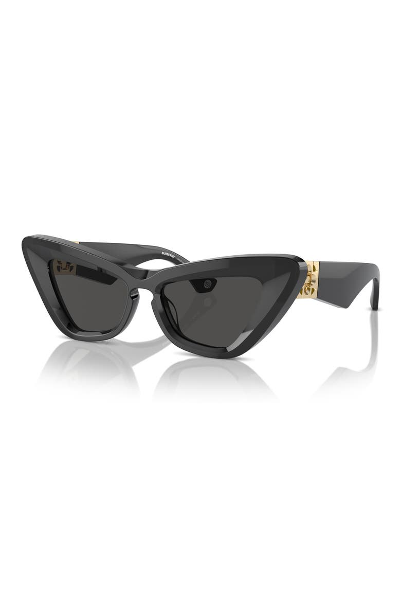 51mm Cat Eye Sunglasses, Alternate, color, DARK GREY