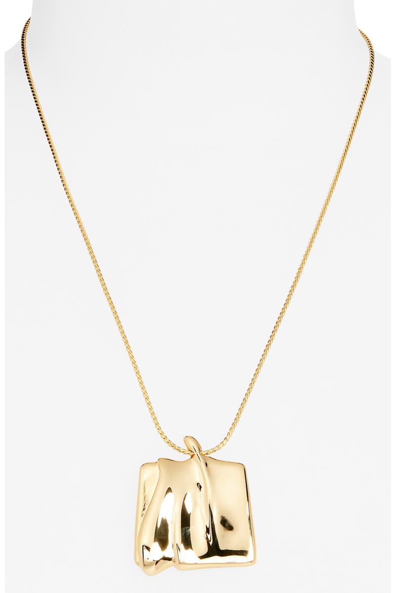 Large Sundra Pendant Necklace, Alternate, color, HIGH POLISH GOLD