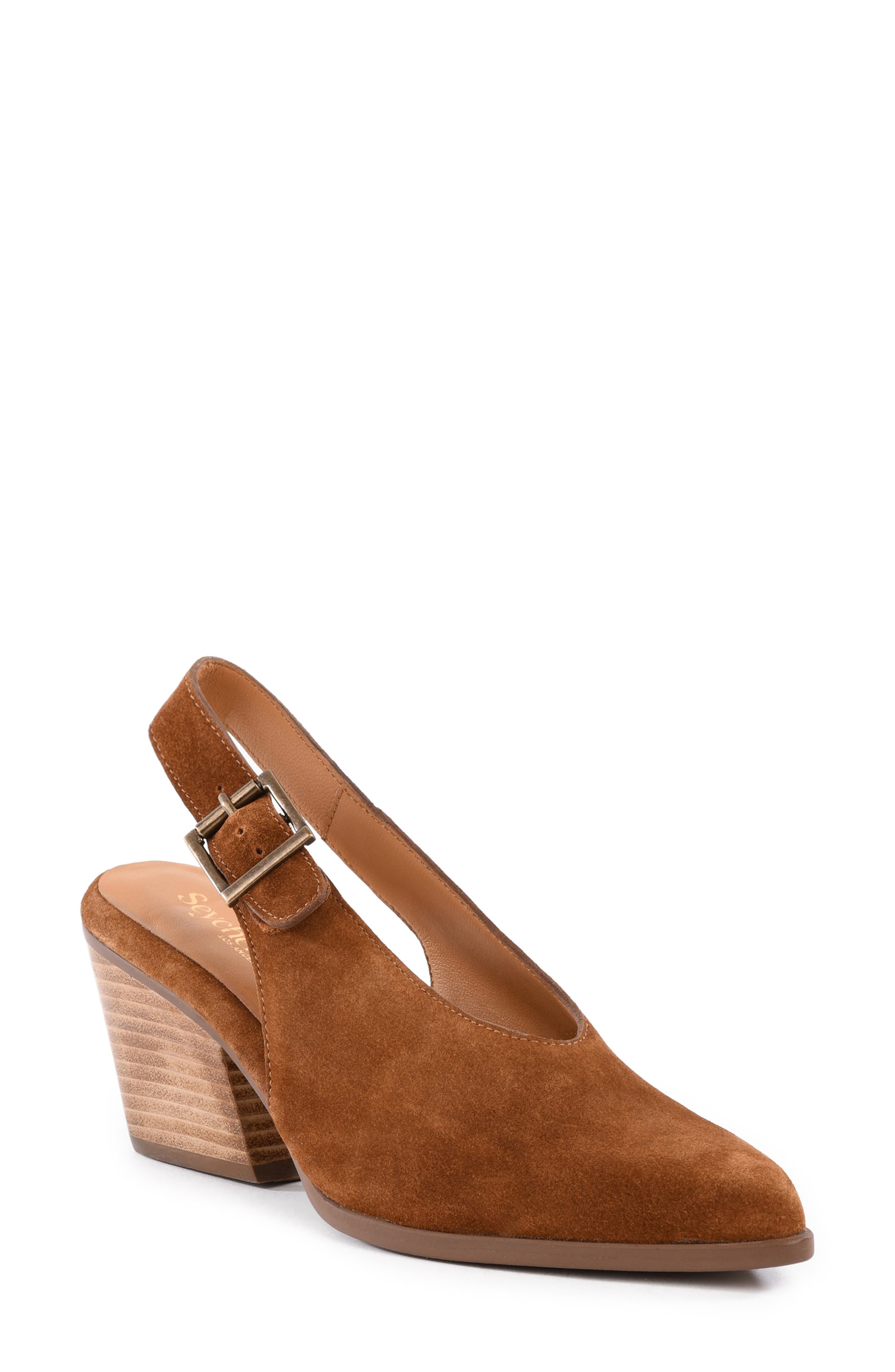 Seychelles Baby Faced Slingback Pump, Main, color, Brown