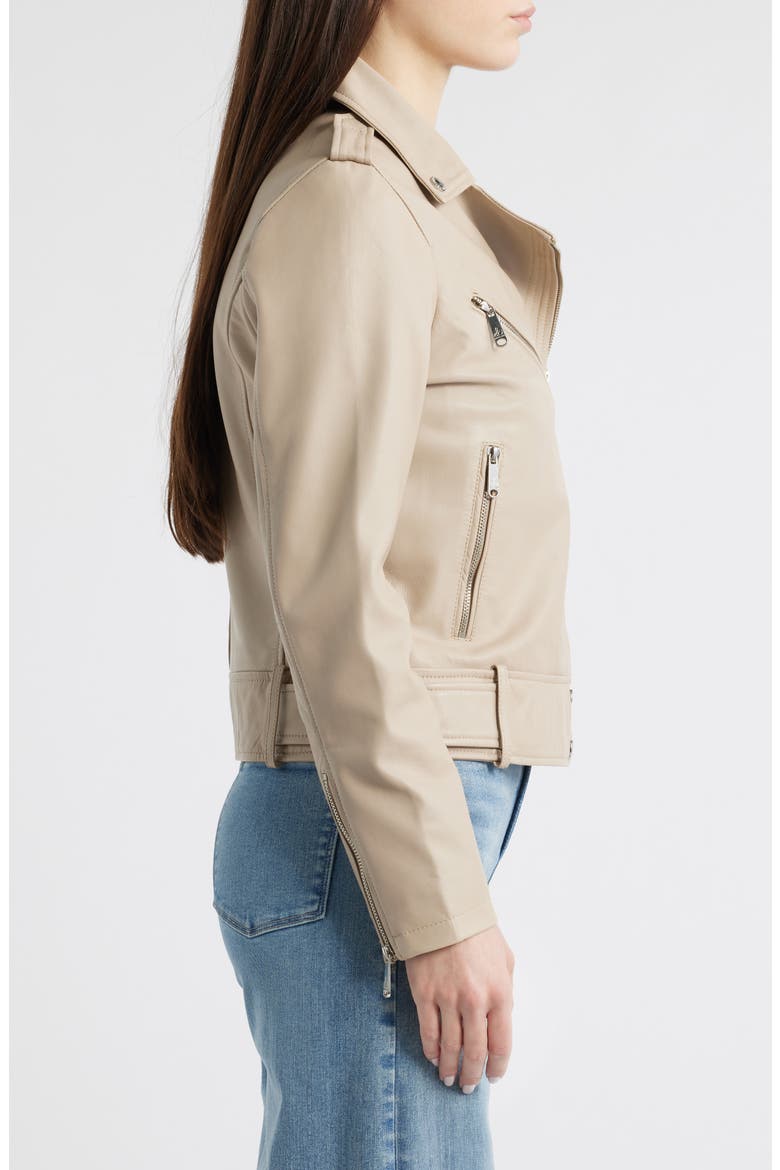 Lambskin Moto Jacket, Alternate, color, OYSTER