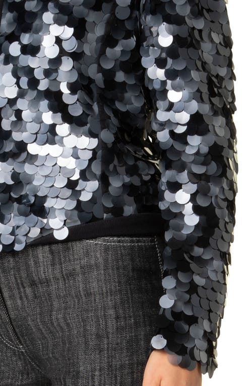 Akris Punto Dot Sequined Bomber Jacket In Black