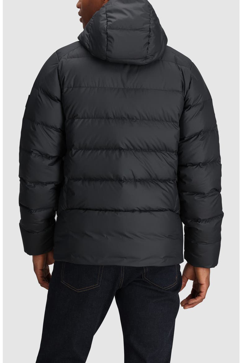 Coldfront 700 Fill Power Down Insulated Hooded Ripstop Packable Puffer Jacket, Alternate, color, SOLID BLACK