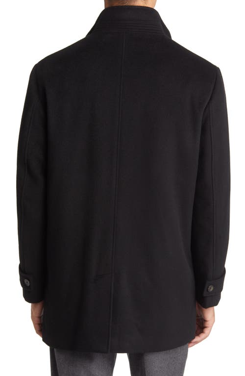 Nordstrom Hudson Bib Insert Wool Car Coat In Black