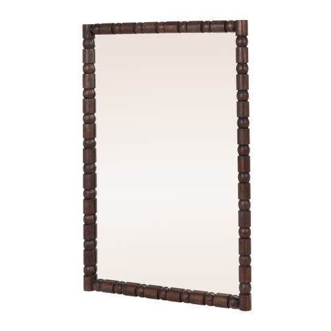 Sculptural Bobbin Frame Wall Mirror