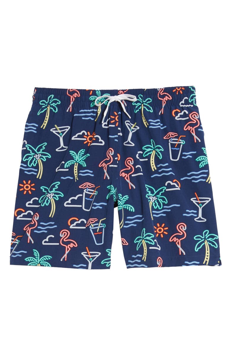 Chubbies Tropicadas 7-Inch Swim Trunks, Alternate, color, Navy