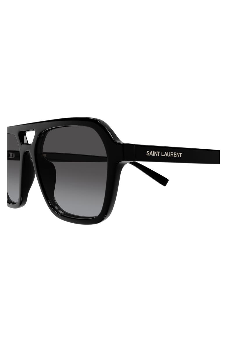 Gender Inclusive SL 905 Aviator Sunglasses, Alternate, color, BLACK