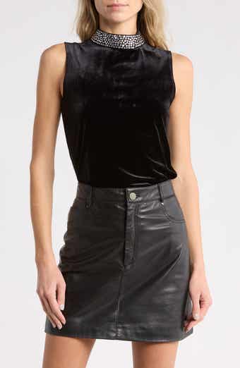 Madelyn Embellished Mock Neck Top