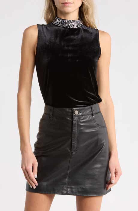 Madelyn Embellished Mock Neck Top
