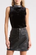 L'AGENCE Madelyn Embellished Mock Neck Top